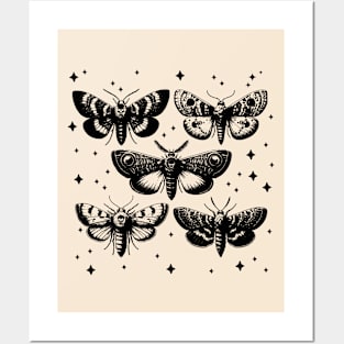 Moth, art, Sfingide Acherontia atropos, with flowers, witch, Halloween, magic, witchcraft, Wiccaoth, Sfingide Acherontia atropos, with flowers, witch, Halloween, magic, witchcraft, Wicca Posters and Art